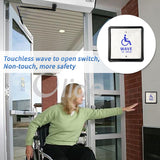 Olide-512S Wireless Wave to Open Capacitive Sensor Switch, Non-touch Handicap Button for Automatic Door System